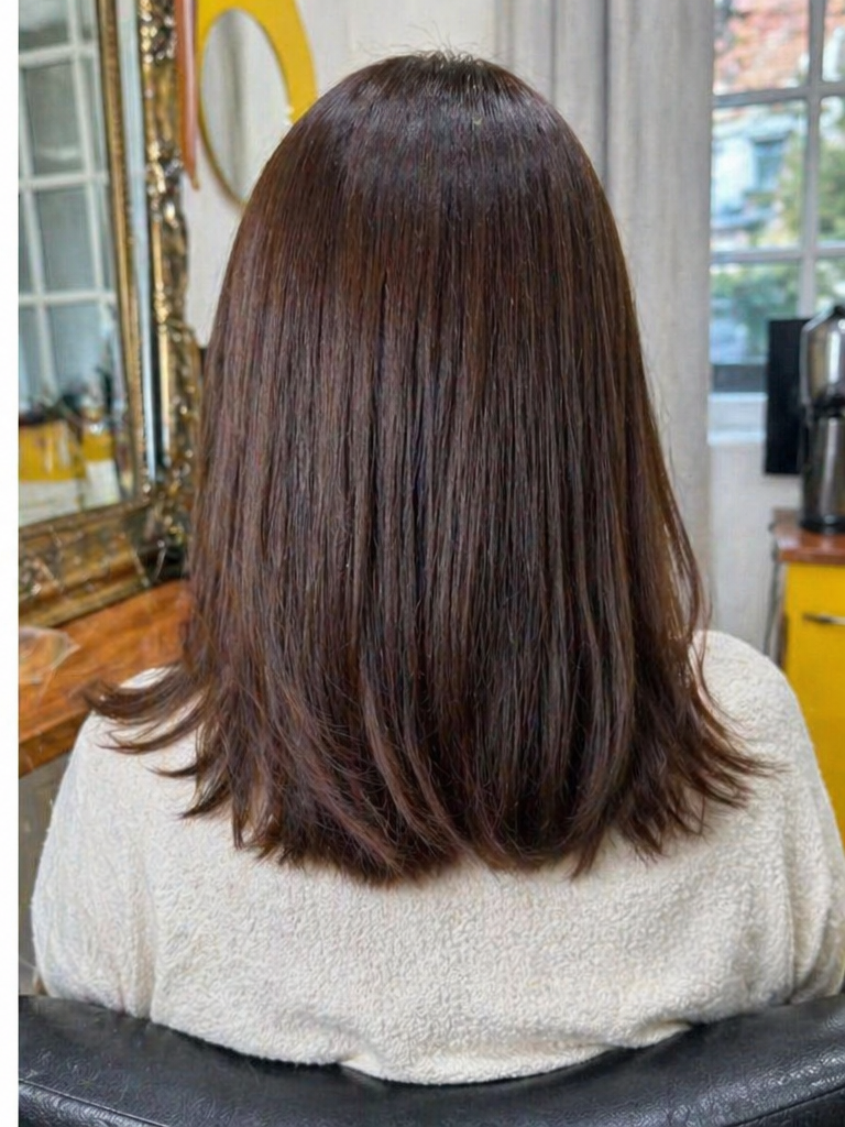 Corte feminino realizado no Cantinho da Beleza